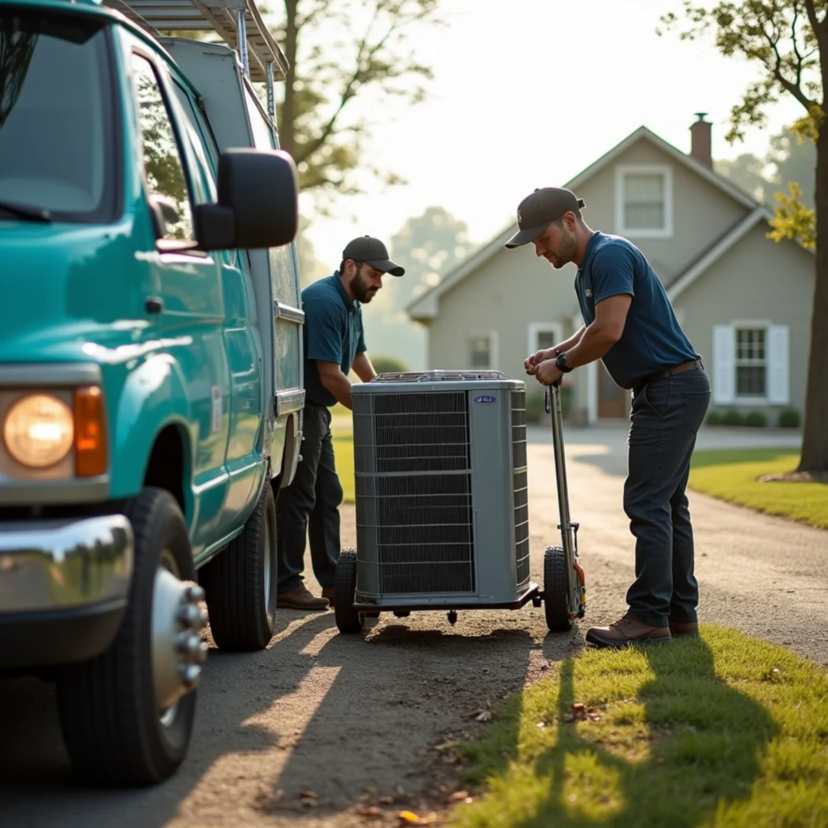 HVAC Somerset KY technician performing ac installation at a Somerset, KY home