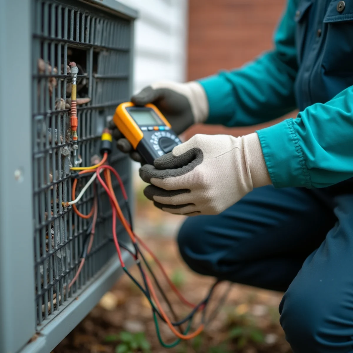 Close-up of ac repair equipment serviced by HVAC Somerset KY in Pulaski County