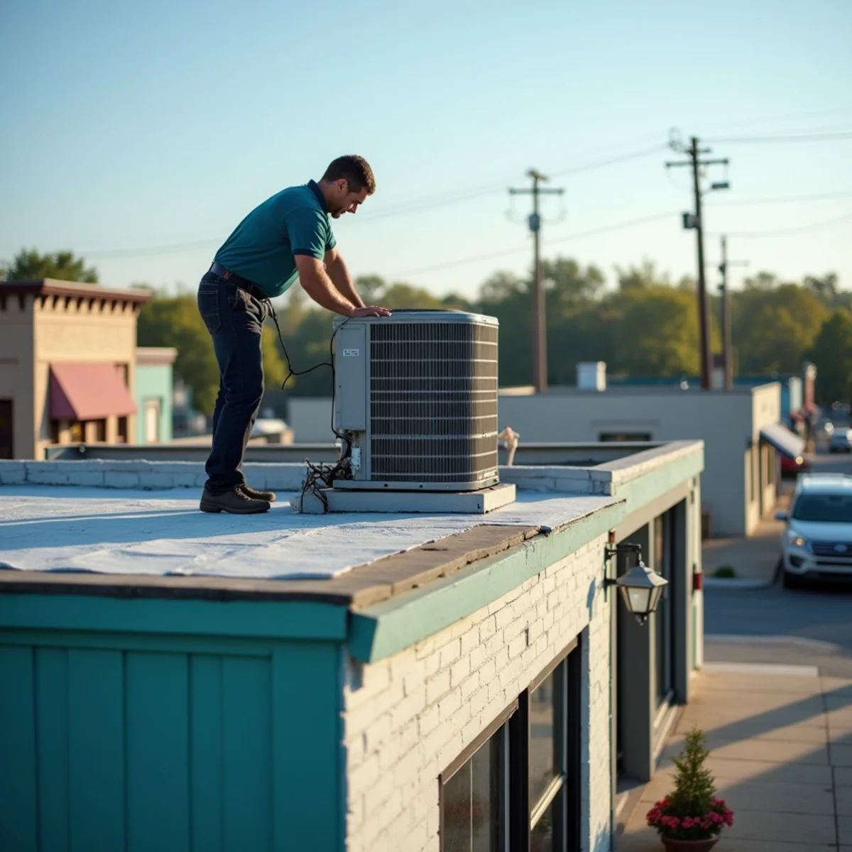 HVAC Somerset KY technician performing commercial hvac at a Somerset, KY home