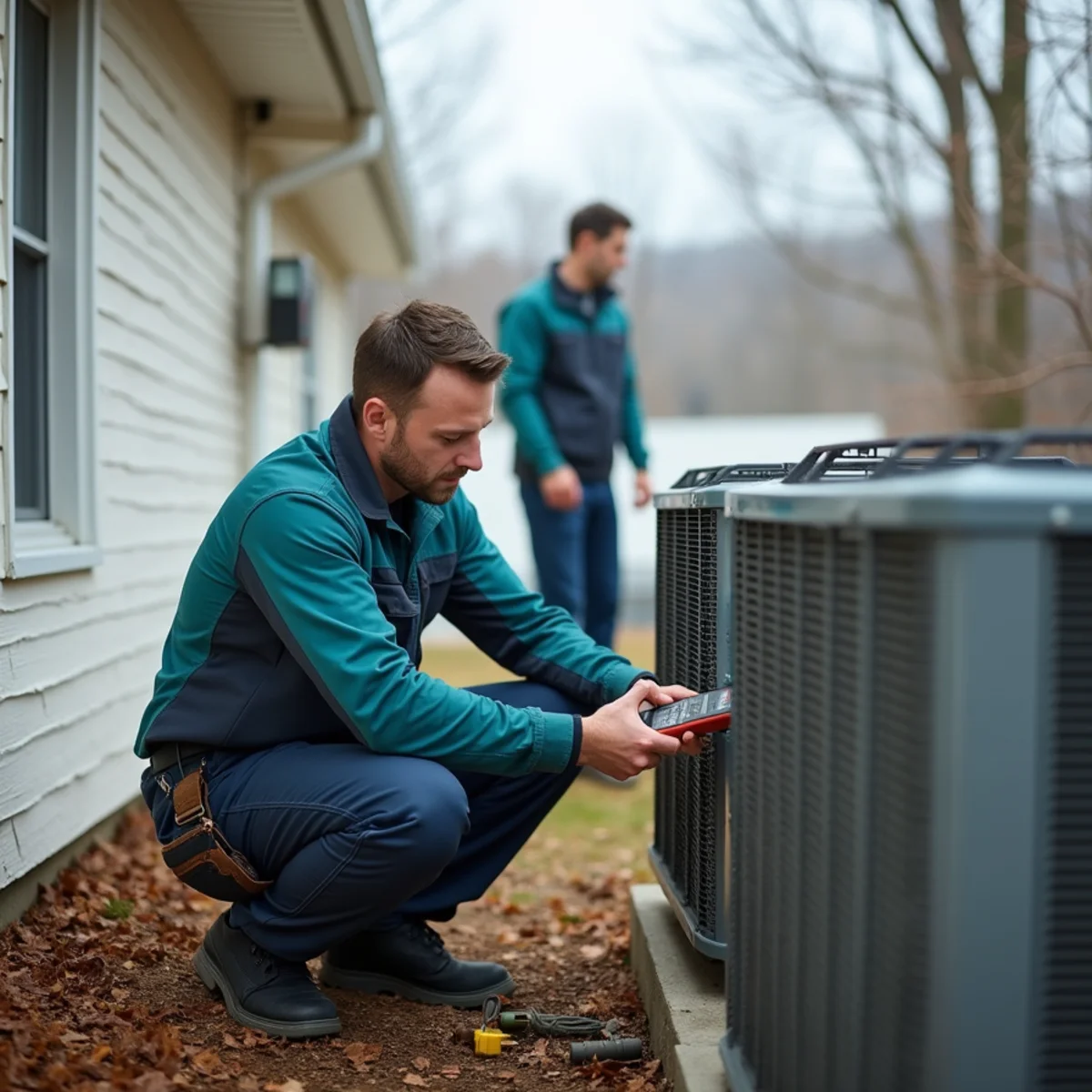 HVAC Somerset KY technician performing heat pumps at a Somerset, KY home