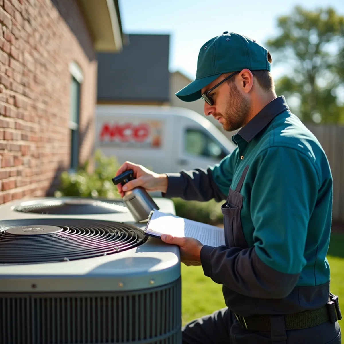 HVAC Somerset KY technician performing maintenance at a Somerset, KY home