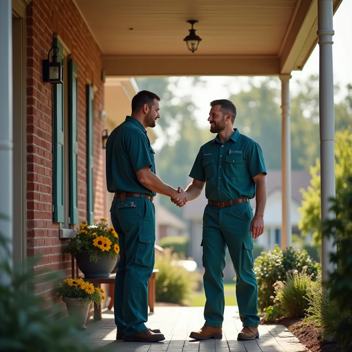 HVAC Somerset KY HVAC service van and technician at a London, KY home