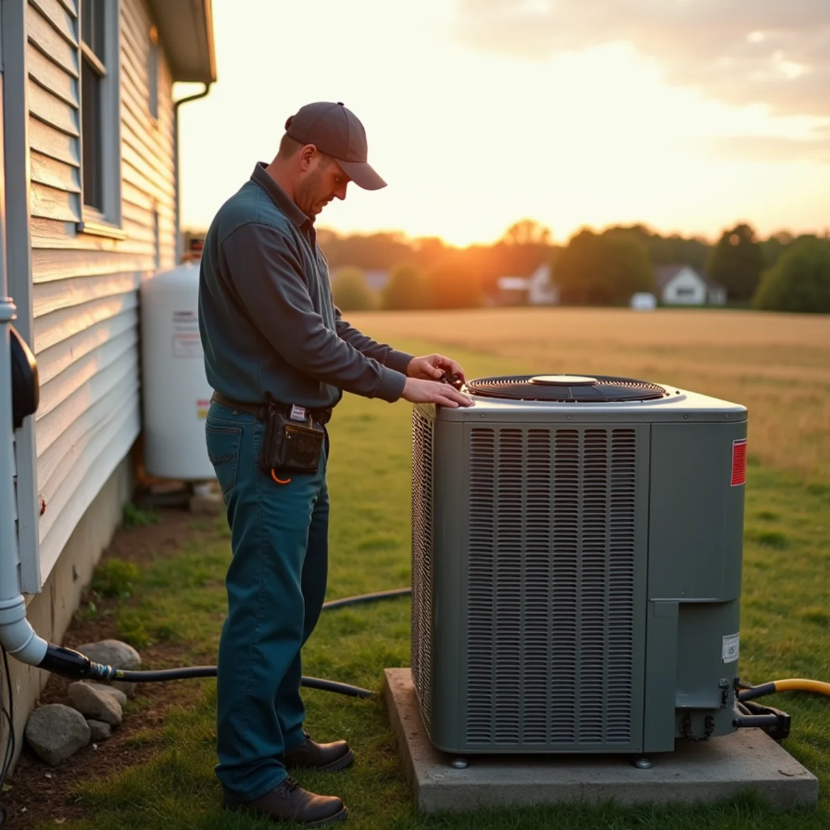 Propane furnace and heat pump dual-fuel system at a rural Somerset, KY home