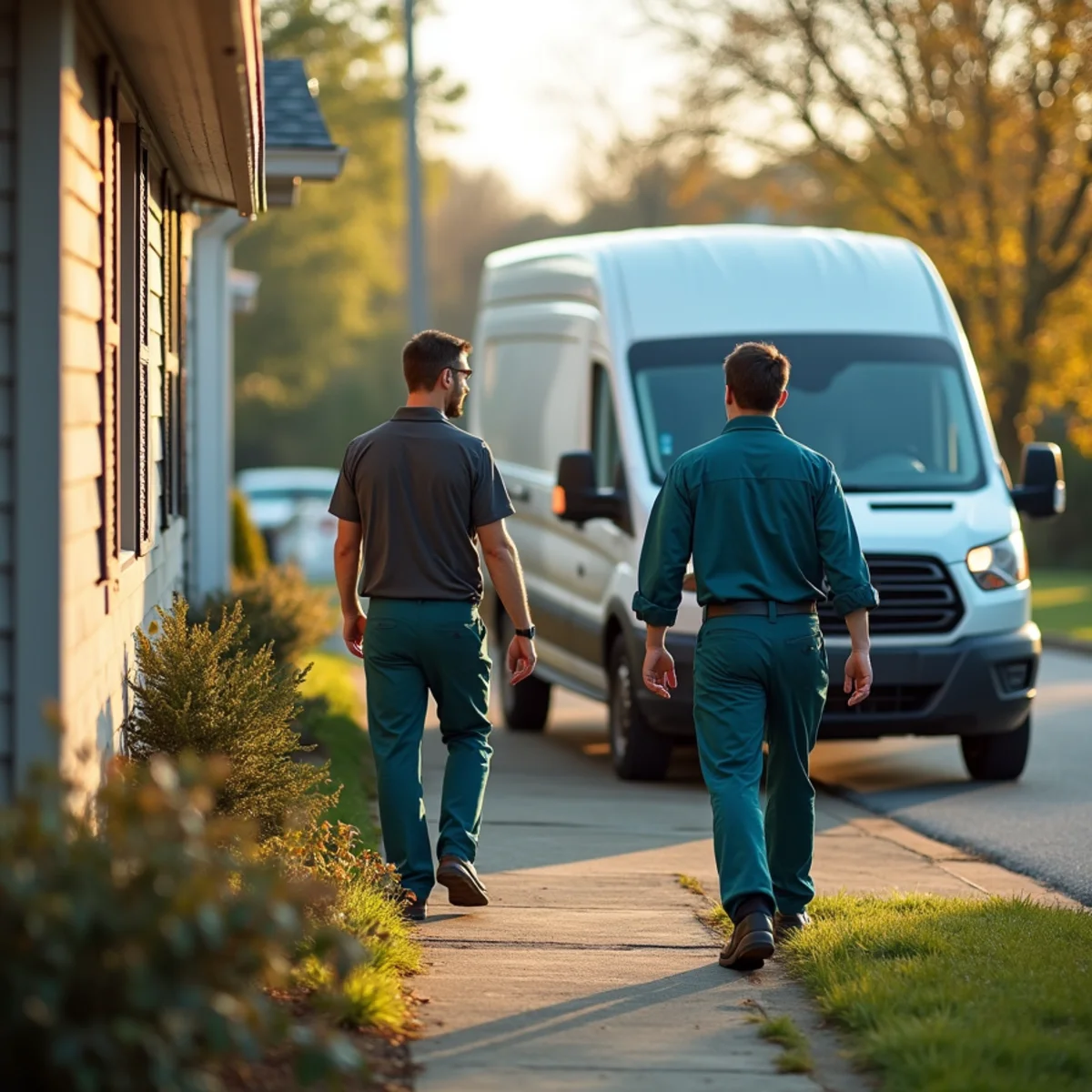 HVAC Somerset KY HVAC service van and technician at a Science Hill, KY home