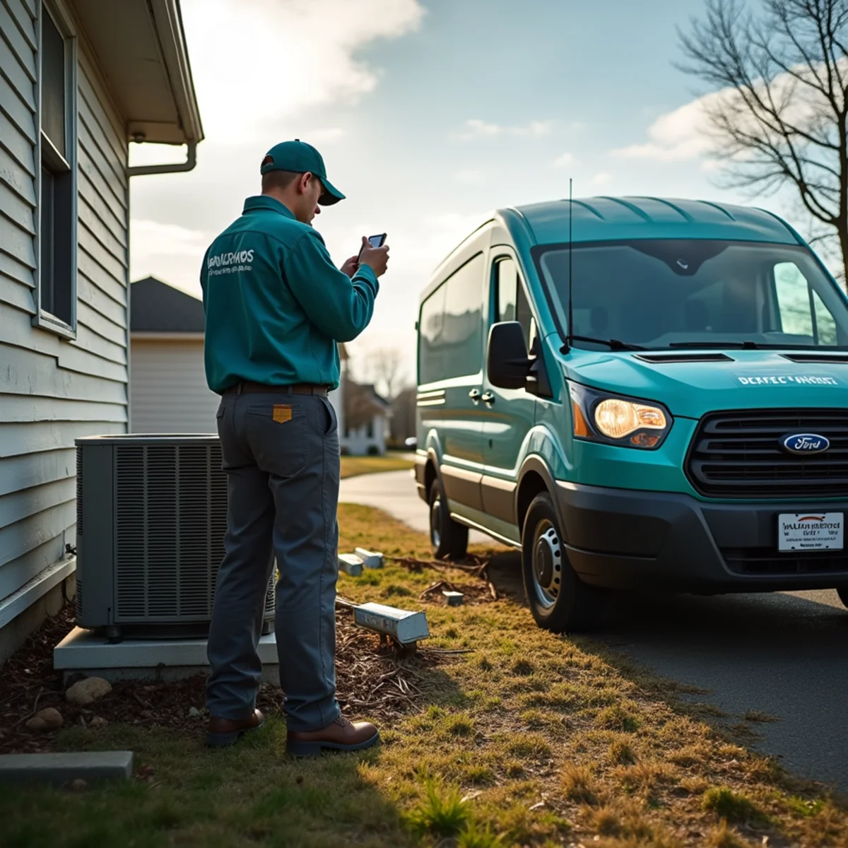 HVAC Somerset KY technician performing storm damage at a Somerset, KY home