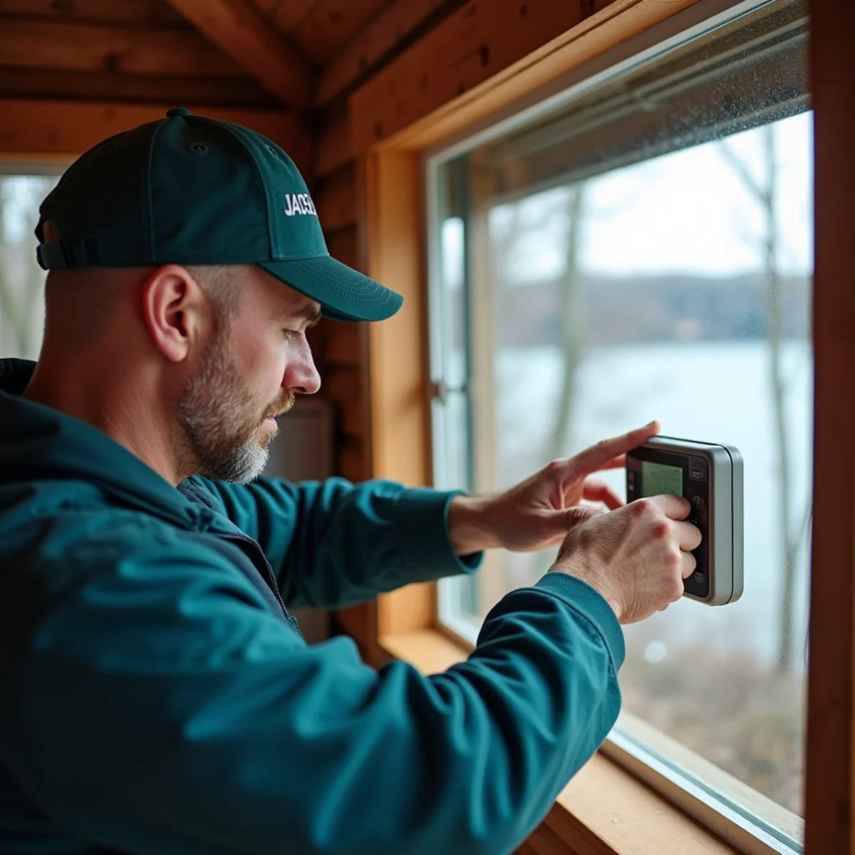 Lake Cumberland cabin being winterized with HVAC set for cold-weather protection